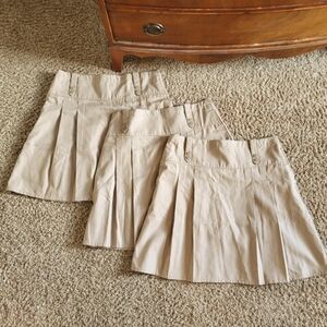 Land's End Khaki Uniform Skirts